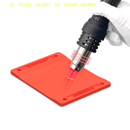 PD-C Planting Tin Pad Reballing Platform - Heat-Resistant Magnetic Silicone Mat for CPU IC BGA Stencil Rework & Soldering