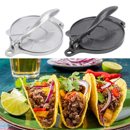 6.3 Inch DIY Manual Tortilla Press - Aluminum Alloy for Homemade Corn Tortillas and Pancakes