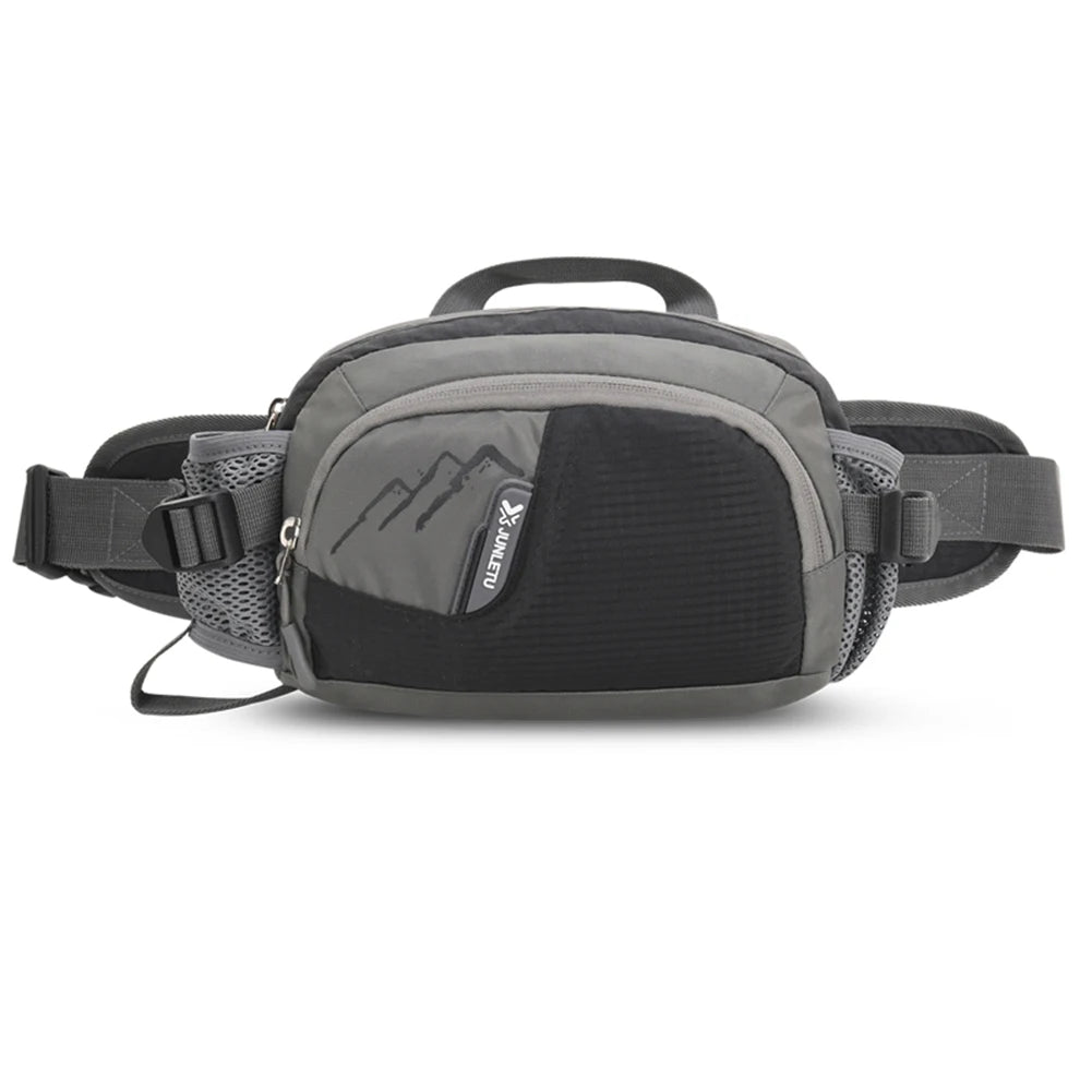 Running Belt Fanny Pack with Bottle Holder – Nylon Waist Sling Phone Pouch for Jogging, Hiking & Hydration