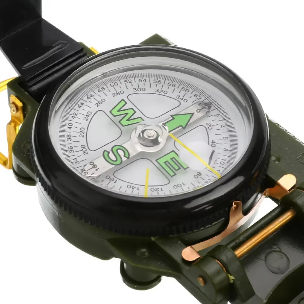 Waterproof Precision Outdoor Compass - Metal Sight for Hiking, Mountaineering & Navigation