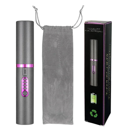 2-in-1 Wireless Hair Straightener & Curler – USB Rechargeable Diamond Design Styling Brush for Travel & Home