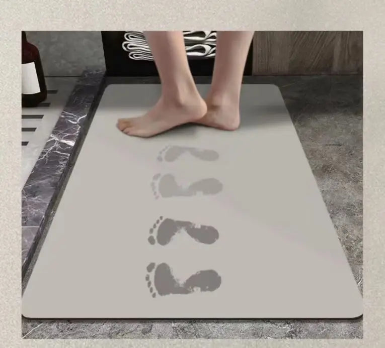 Cartoon Bathroom Diatomaceous Mud Floor Mat - Absorbent Foot Mat for Toilet, Sink & Bedroom, Soft Carpet