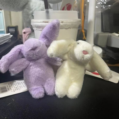 10cm Cute Bunny Plush Keychain – Lovely Rabbit Backpack Charm, Soft Toy Bag Accessory Gift for Girls & Women