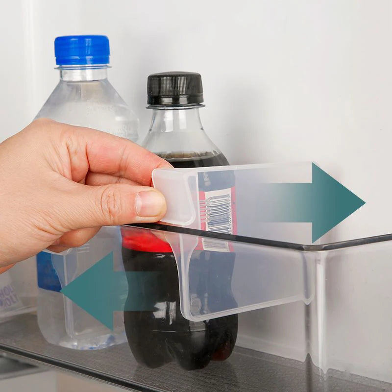 10 Pcs Refrigerator Partition Board - Adjustable Plastic Dividers for Kitchen Organization and Bottle Can Storage