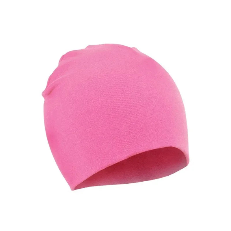 Baby Cotton Beanie Hat - Soft Candy Color Cap for Newborns, Toddlers & Kids