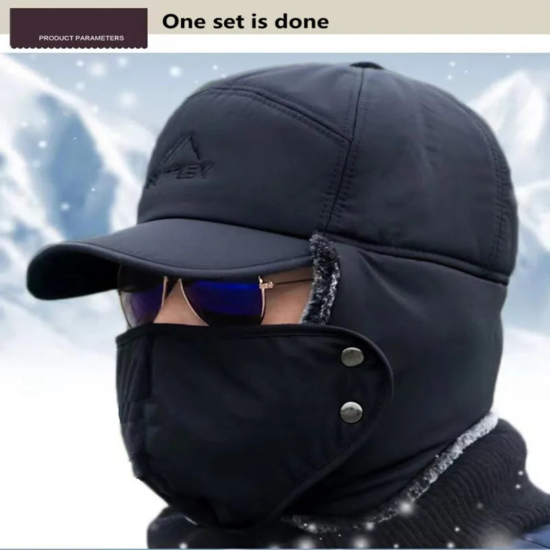 Winter Thickened Faux Fur Baseball Hat – Men’s & Women’s Skiing, Fishing, and Outdoor Cold Weather Hat