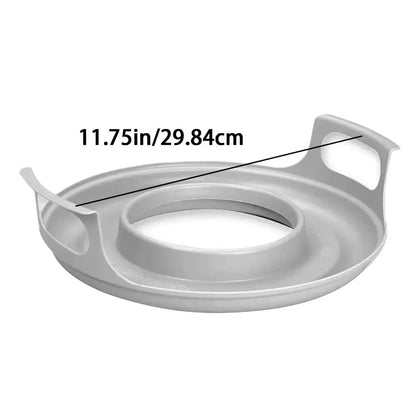 Easy-Clean Microwave Plate Tray – Durable PP Anti-Deformed Steam Holder for Bowls & Plates