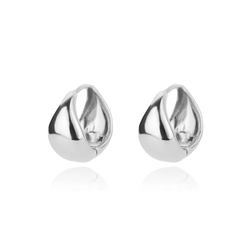 2024 Gold Square Hoop Earrings – Stainless Steel Geometric Jewelry for Women