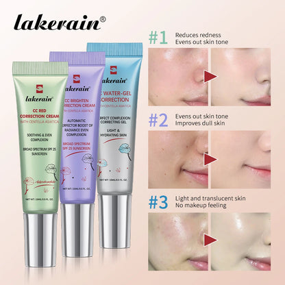 CC Red Correction Cream – Liquid Full Coverage Waterproof Foundation for Redness, Long-Lasting Face Cosmetic