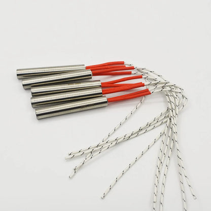 5pcs 220V Stainless Steel Cartridge Heaters - 6mm Tube Heating Elements 80W-300W Custom Sizes