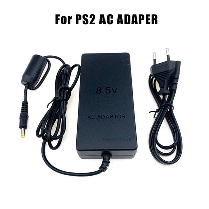 New Power Supply for PS2 Slim – Replacement AC Adapter Charger, 100-240V, DC 8.5V for 70000 Console (EU/US Plug)