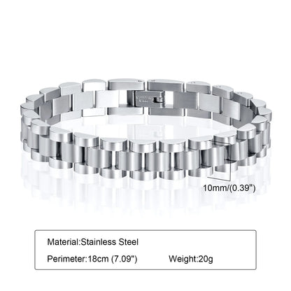 Vnox Stainless Steel Watchband Bracelet for Men & Women – Classic Link Chain Bangle Unisex Jewelry