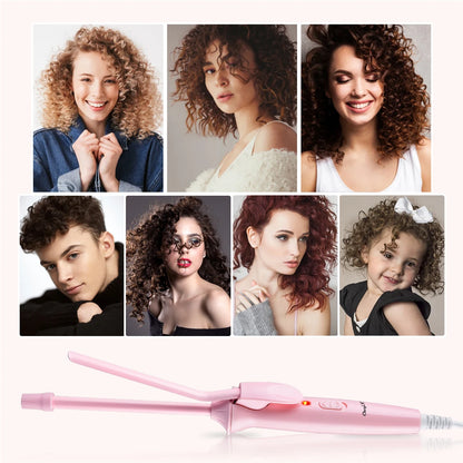 Style with Precision: CkeyiN Mini 9mm Hair Curling Iron - Professional Ceramic Electric Curler Wand for Salon-Quality Curls