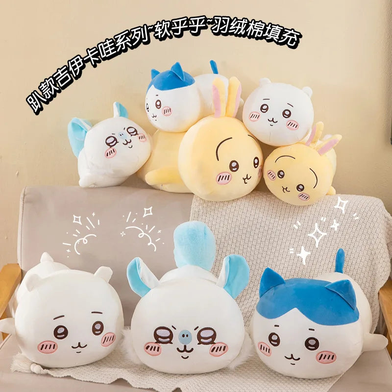 30/40cm MINISO Chiikawa Hachiware Plush Doll — Large Soft Cartoon Pillow Toy, Birthday Gift for Children & Girls