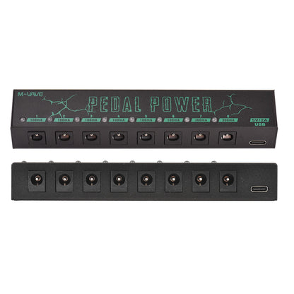 M-VAVE PEDAL POWER - Guitar Pedal Power Supply with 8 Isolated DC Outputs for Guitar Effectors
