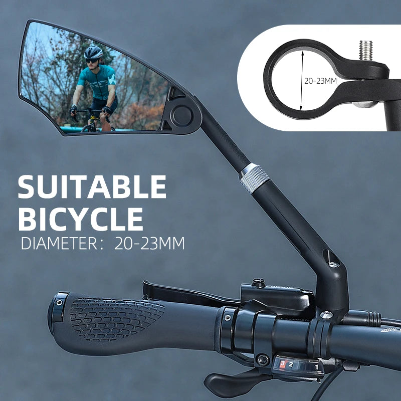 WEST BIKING Anti-Glare Bicycle Mirror – Wide Range Rear View Handlebar Reflector for Electric Scooter & Bike Accessories