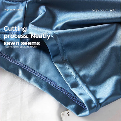3PCS Luxury Ice Silk Satin Boxers — Summer Smooth, Cool Solid Men’s Underwear with Breathable Mesh Crotch
