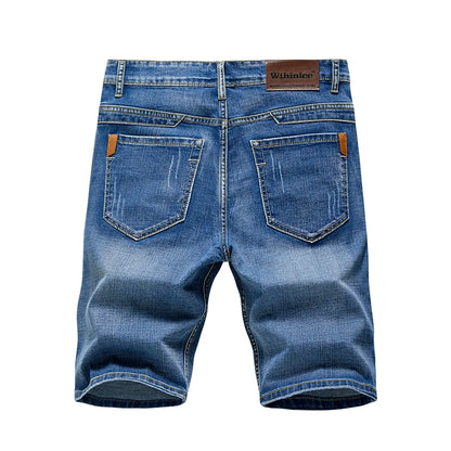 Men’s Slim Fit Stretch Denim Shorts – Classic Summer Business Casual Fashion Shorts