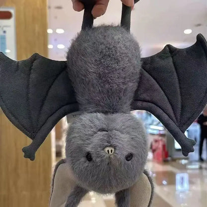 22cm Bat Plush Toy - Funny Cartoon Grey Bat Stuffed Animal for Car and Home Decor