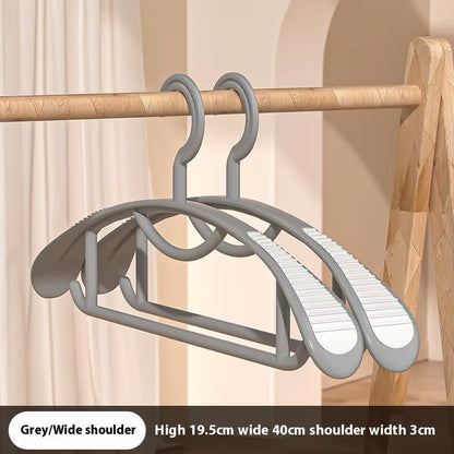 Household Non-Slip Plastic Hanger – Thick Wide Shoulder Clothes Drying Rack for Home & Wholesale Use