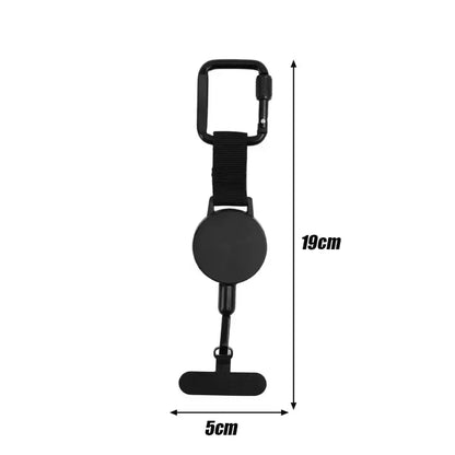 Retractable Anti-Theft Phone Lanyard Strap – Anti-Drop Safety Holder with Carabiner for Hiking, Cycling & Climbing Protection