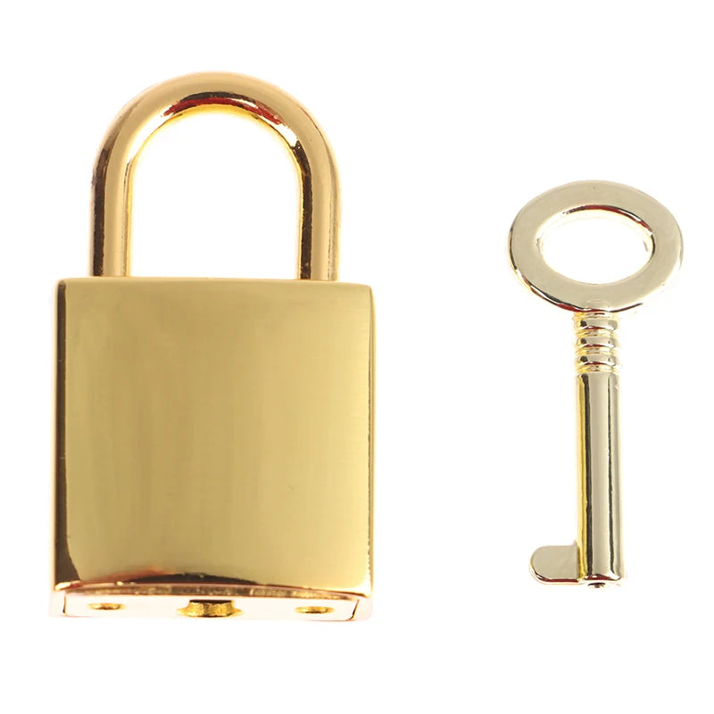 Vintage Heart-Shaped Metal Mini Padlock – Key Lock for Bags, Suitcases, and Luggage Boxes with Key