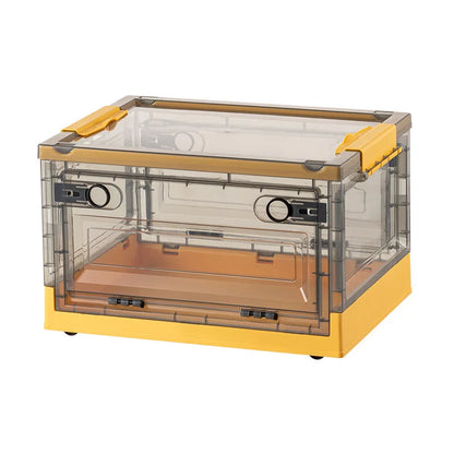 Foldable Transparent Storage Trunk – Large Capacity Plastic Organizer for Clothes and Home Wardrobe