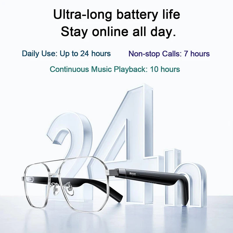 XIAOMI MIJIA Smart Audio Glasses Joyful Edition — Bluetooth 5.2, Detachable Headset, Long Standby, 2h Fast Charge, Anti-Leakage Sound