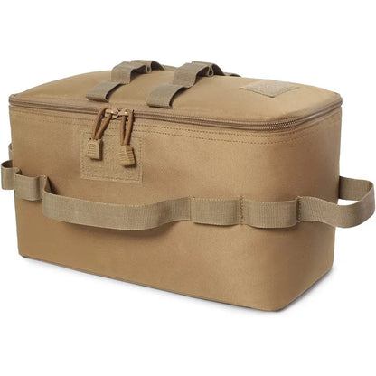 Outdoor Camping Gas Tank & Tool Storage Bag – Large Capacity Bag for Gas Canister, Ground Nails, and Cookware