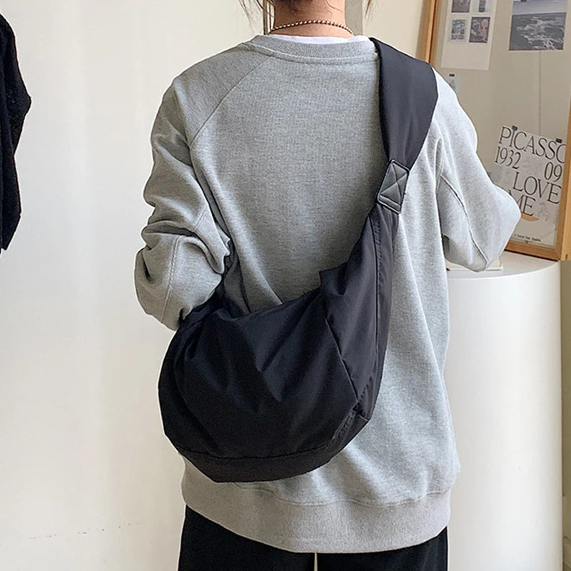 2024 New Fashion Summer Women's Shoulder Bag – Large Capacity Casual Nylon Korean Style Hobo Crossbody