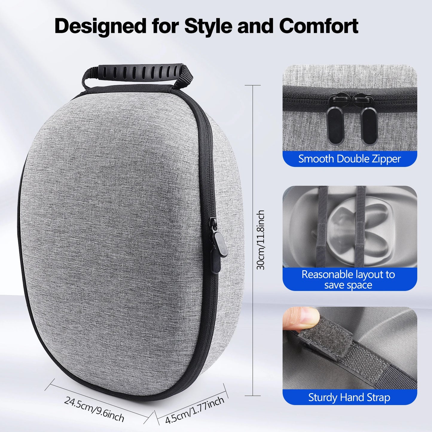 HUADAI Carrying Case for Meta Quest 3S, Quest 3 & Quest 2 – Protective VR Headset Storage