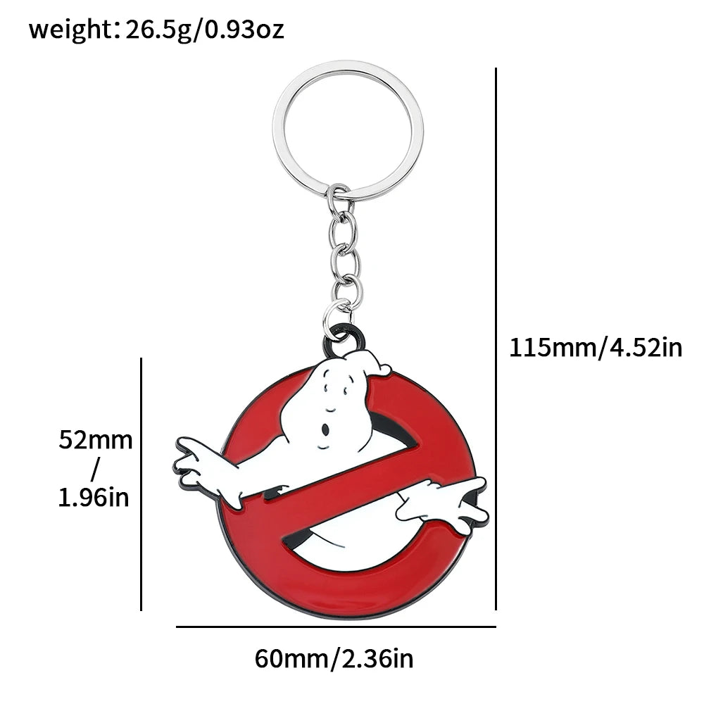Ghostbusters Red Death Squads Keychain - Unisex Anime-Inspired Keyring Jewelry Accessory for Men and Women