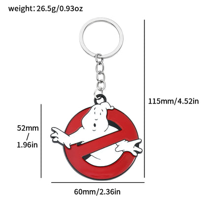 Ghostbusters Red Death Squads Keychain - Unisex Anime-Inspired Keyring Jewelry Accessory for Men and Women