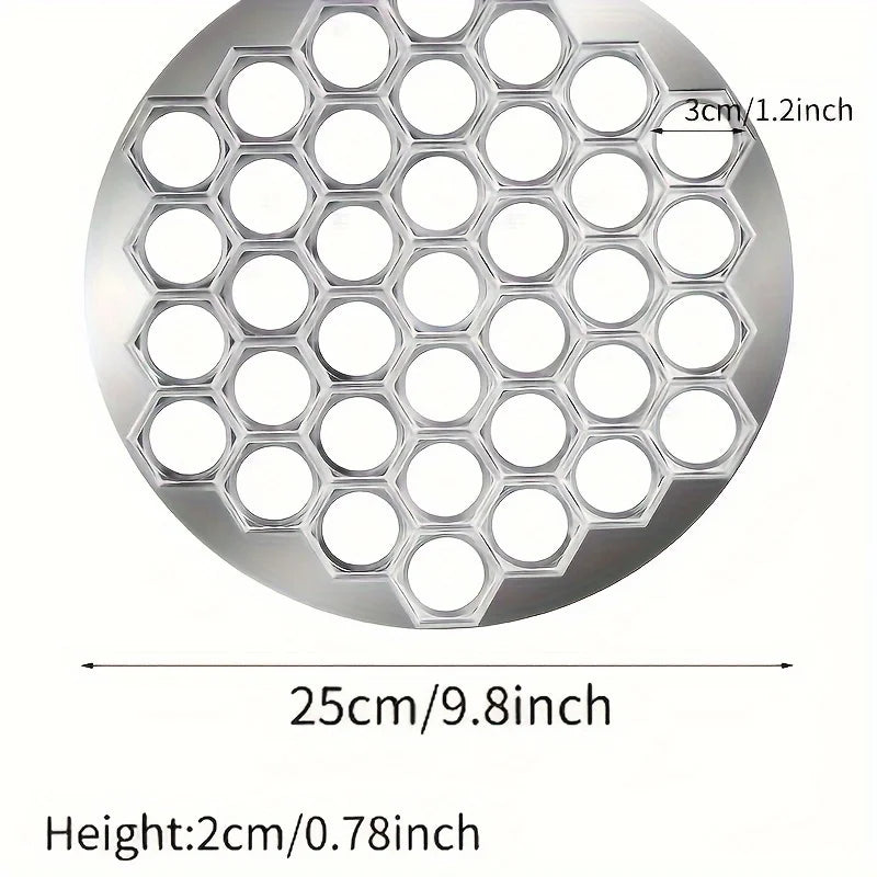 37-Hole Aluminum Dumpling Maker - Ravioli Press Pastry Mold for Homemade Pasta, Dumplings & Meat Filling Kitchen Tool