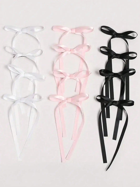 Bow Ribbon Hair Clips - Sweet Fashion Hair Accessories for Women & Girls
