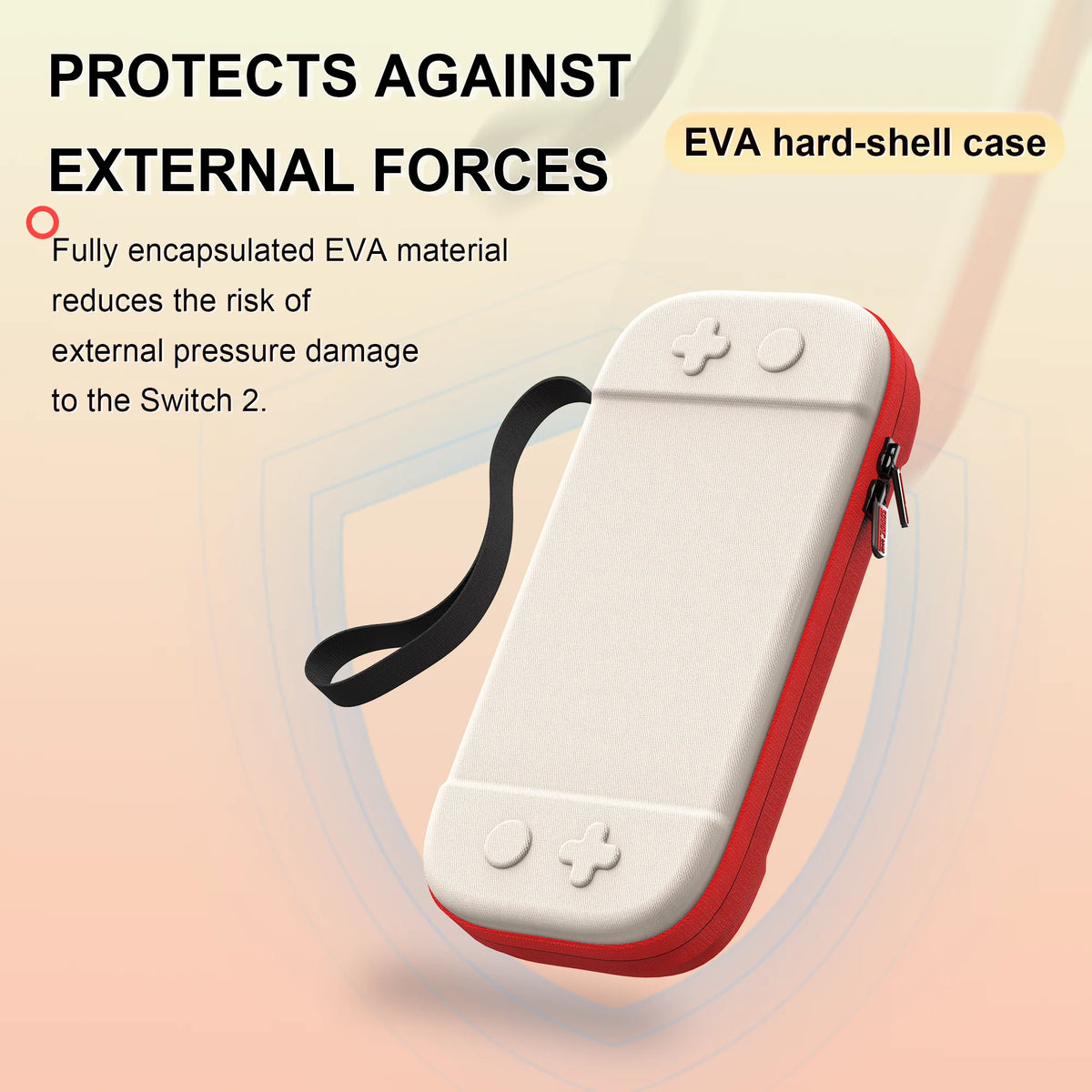 EAV Nylon Hard Shell Case for Nintendo Switch 2 - Portable Waterproof Storage Bag with Card Slot, Anti-Drop Protection