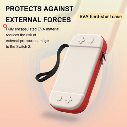 EAV Nylon Hard Shell Case for Nintendo Switch 2 - Portable Waterproof Storage Bag with Card Slot, Anti-Drop Protection