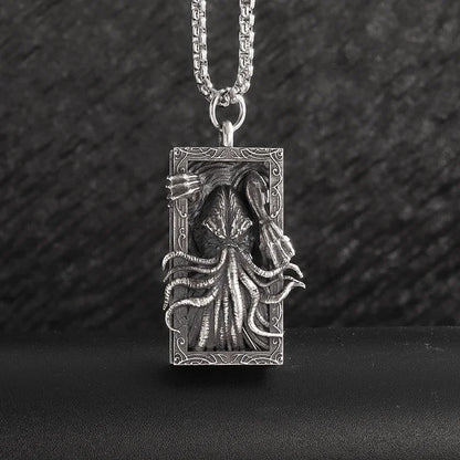 Gothic Skull Jesus Cross Necklace – Punk Catholic Amulet Jewelry for Men, Religious Pendant
