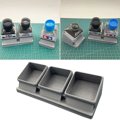 Tamiya Plastic Cement Glue Bottle Holder – Extra Thin Model Kit Organizer Stand for Paint, Panel Line & Adhesive Storage Rack