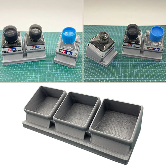 Tamiya Plastic Cement Glue Bottle Holder – Extra Thin Model Kit Organizer Stand for Paint, Panel Line & Adhesive Storage Rack