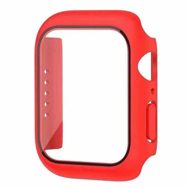 Apple Watch Glass Case Cover - Full Screen Protector for Series 9, 8, 7, 6, SE & iWatch 38mm-45mm