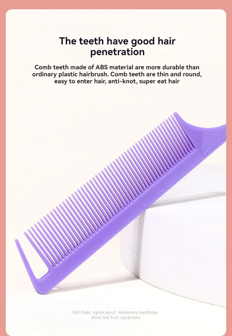 New Three-Piece Hair Brush Set – Sharp-Tail Comb, Three-Row Hair Comb, Steel Needle Mouse Tail Comb & Eyebrow Brush Tool
