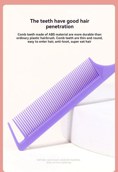 New Three-Piece Hair Brush Set – Sharp-Tail Comb, Three-Row Hair Comb, Steel Needle Mouse Tail Comb & Eyebrow Brush Tool