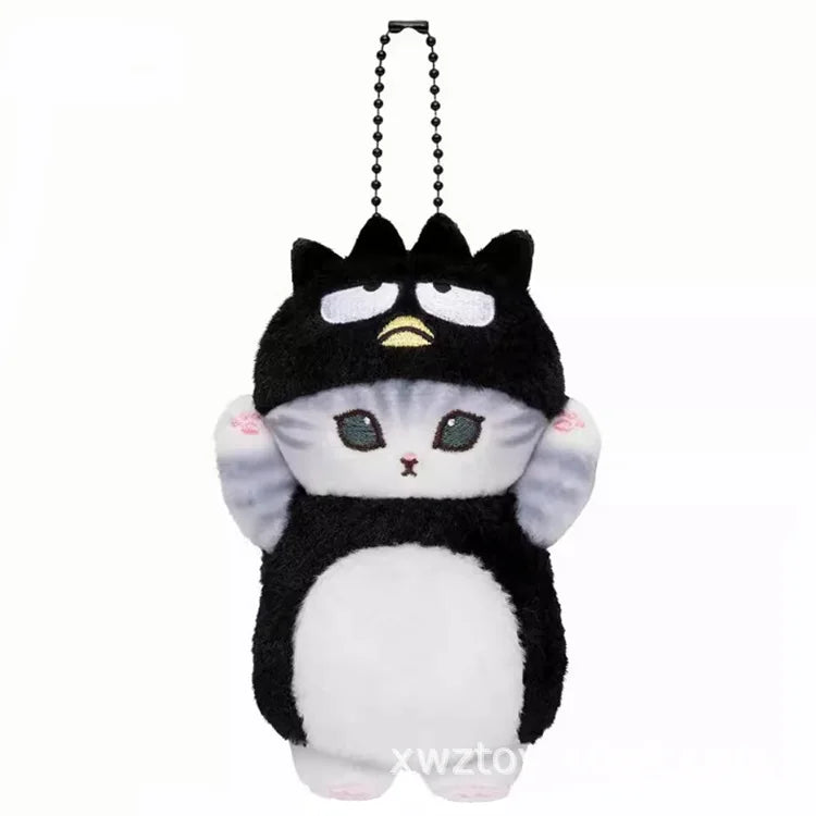 Kawaii Keychain Pendant – Cartoon Mofusand Shark Cat Cross-Dressing Doll, Backpack Decor & Toy