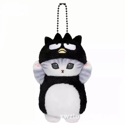 Kawaii Mofusand Shark Cat Keychain – Cute Cartoon Pendant Doll for Backpack & Decor