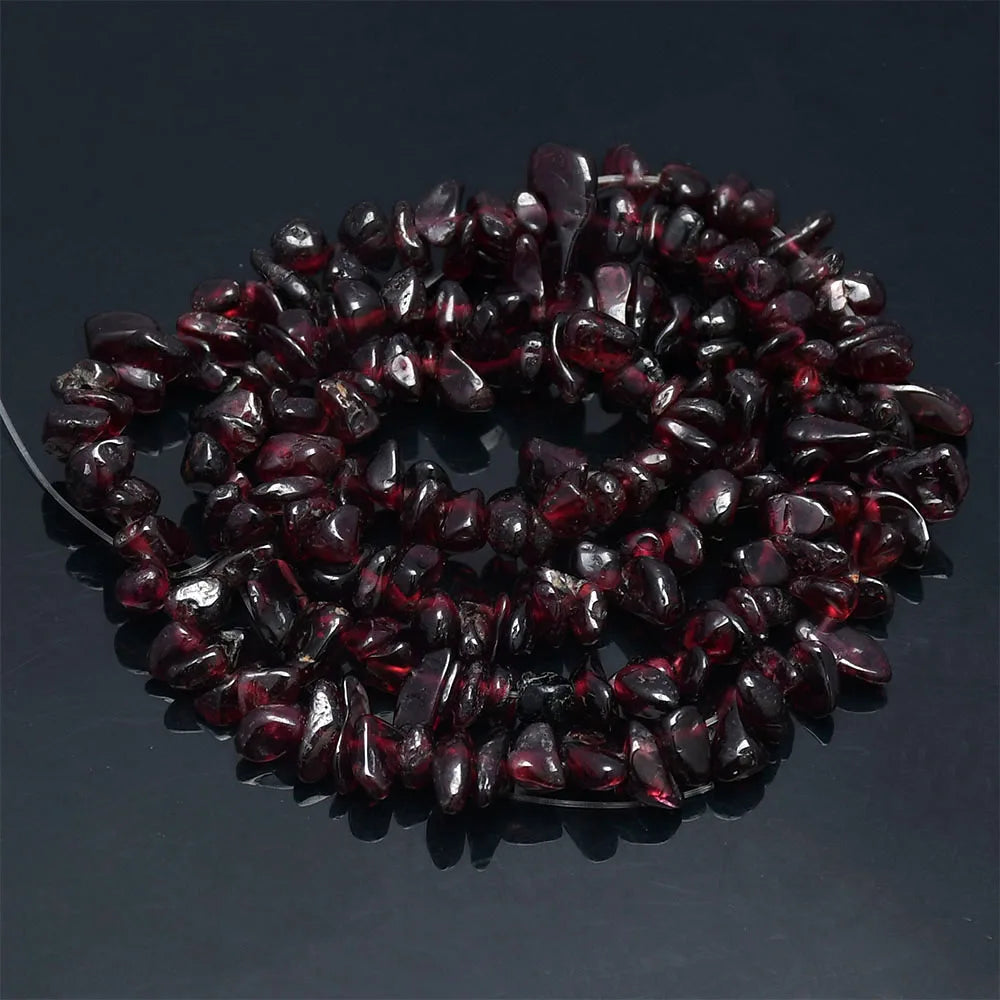 16 Inch Natural Stone Chip Beads - 5-8mm Irregular Crystal Agate Gravel Beads for DIY Bracelets & Jewelry Making