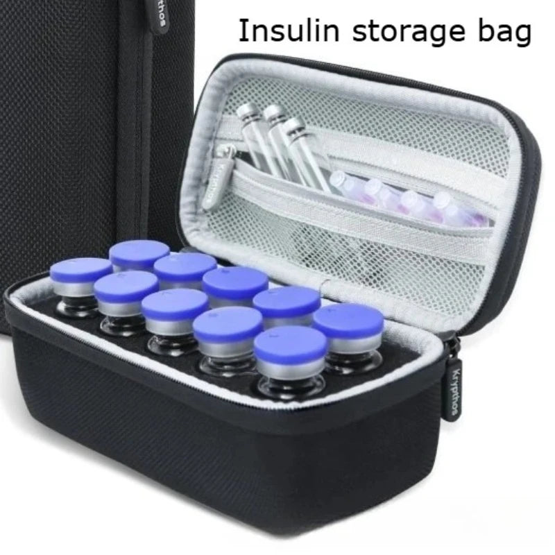 10ml Insulin Vial Storage Case – Waterproof EVA Large Capacity Organizer for Diabetics, Protective Travel Insulin Bottle Holder