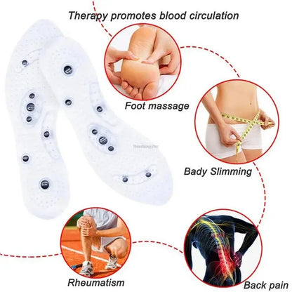 Magnetic Acupressure Foot Massage Insoles – Silicone Pain Relief & Therapy Inserts