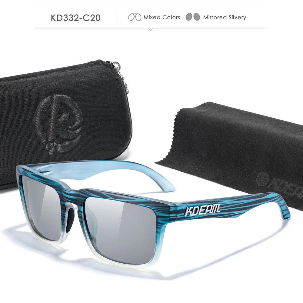 KDEAM Polarized Sunglasses for Men & Women – UV Protection for Fishing, Driving & Hiking with Zipper Case