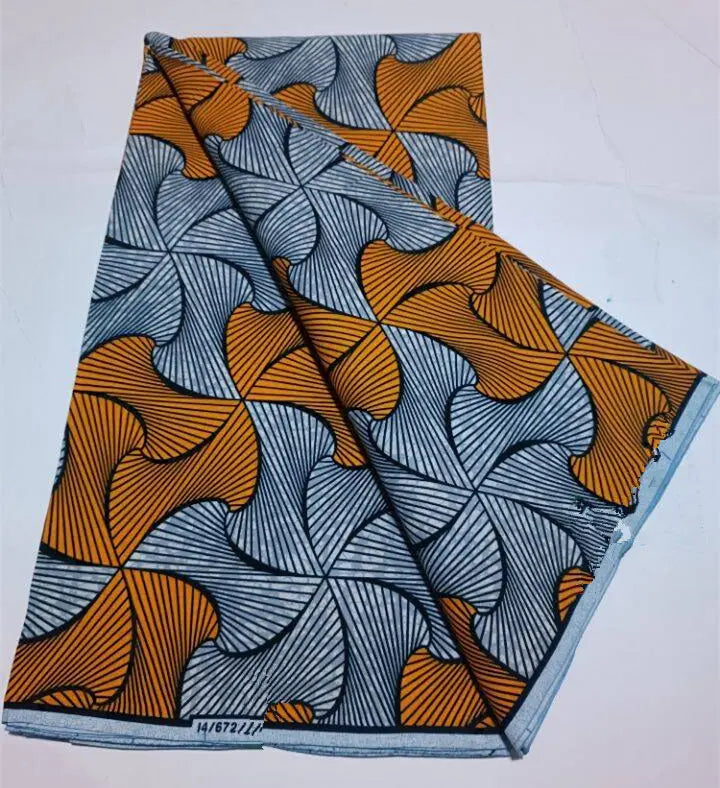African Wax Print Fabric - 100% Cotton Nigerian Ankara Batik Material for Women’s Dresses